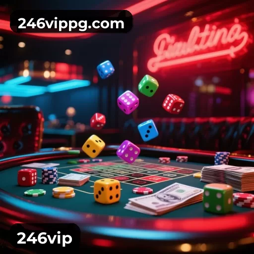 App 246vip no smartphone com fichas de cassino